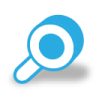 Blue, search, find Icon