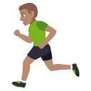 Person Running Emoji with Medium Skin Tone, Emoji One style