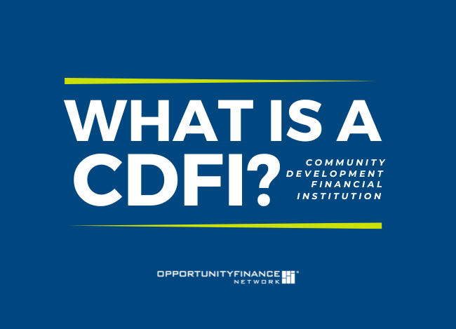 What is a CDFI? What is a community development financial institution?