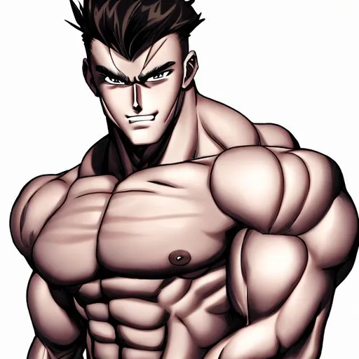 Prompt: A muscular anime man