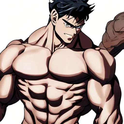 Prompt: A muscular anime man