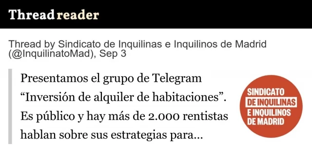 Al descubierto el grupo público de Telegram donde más de 2.000 rentistas hablan sobre sus estrategias para exprimir a las inquilinas