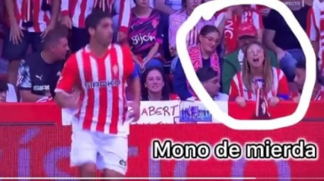 El Sporting busca a la aficionada que llamó "mono de mierda" a un jugador del Oviedo