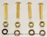 Model T Dash bracket mounting screw and nut set, brass - 3635MBR