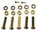 Model T Dash bracket mounting screw and nut set, brass