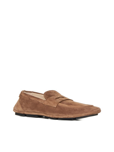 Shop Dolce & Gabbana Loafers In Nocciola