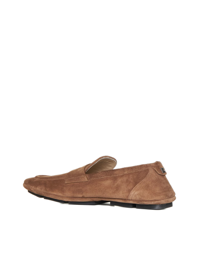 Shop Dolce & Gabbana Loafers In Nocciola