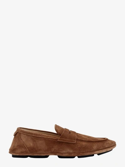 Shop Dolce & Gabbana Men  Brown Loafers