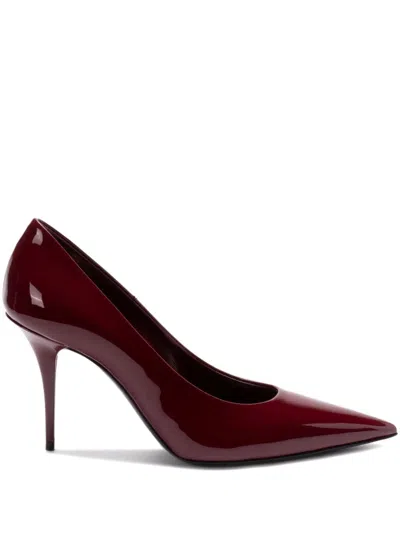 Shop Saint Laurent Women's Norma Pump 90mm In Grenat