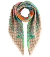 GUCCI PRINTED SILK SCARF,P00273228-1