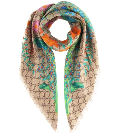 GUCCI PRINTED SILK SCARF P00273228-1