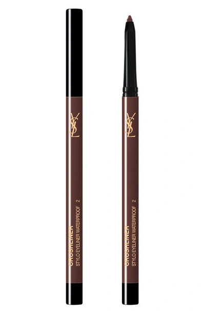 Saint Laurent Crushliner Stylo Waterproof Long-wear Precise Eyeliner In 2brun Universel