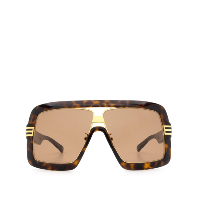 Gucci Aviator Tortoiseshell-acetate Sunglasses In Brown