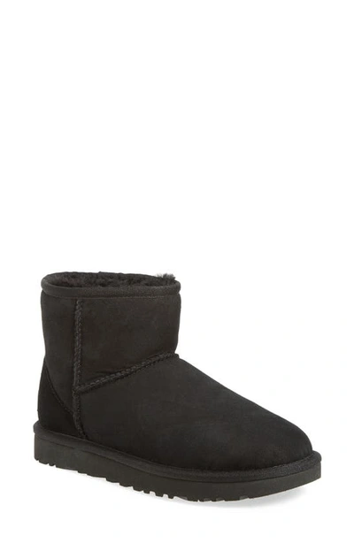 Ugg Classic Mini Ii Shearling Bootie In Black