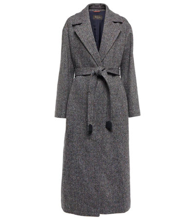 Loro Piana Henrik Belted Cashmere Coat In Grey