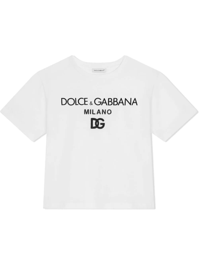 Dolce & Gabbana Dg Milano Logo-print T-shirt In White