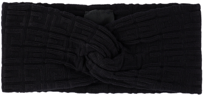 Givenchy Kids Black Monogram Headband In 09b Black