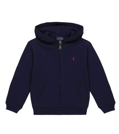 Polo Ralph Lauren Kids' Cotton-blend-fleece Hoodie In Navy