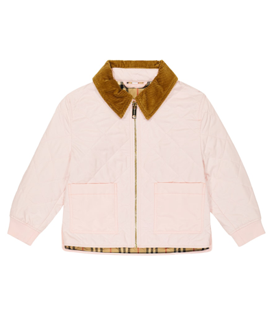 Burberry Girls Pink Quilted Jacket