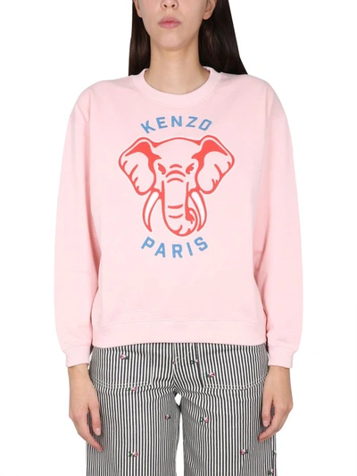 Kenzo Kids' Sweatshirt With Logo Print In Pink