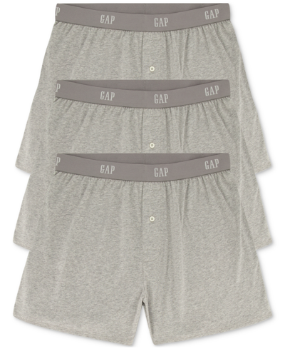 Gap Men's 3-pk. Cotton Boxer In Light Heather Gray