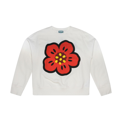 Kenzo Kids' Printed Cotton Jersey Sweatshirt In Avorio