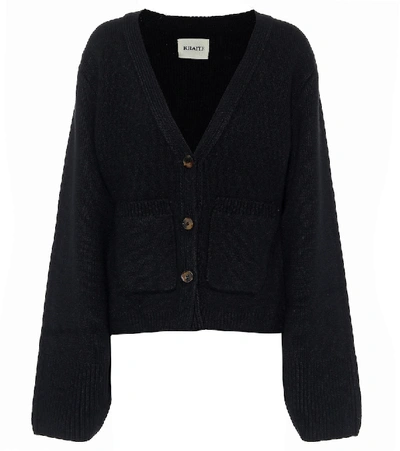 Khaite Scarlet Cashmere-blend Cardigan In Black