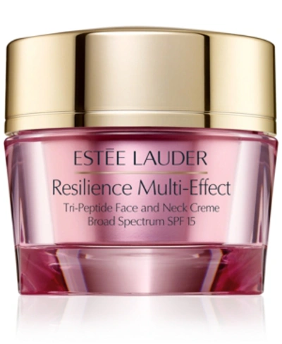 Estée Lauder Resilience Multi-effect Tri-peptide Face & Neck Cream Moisturizer Spf 15 For Normal/combination Skin In No Color