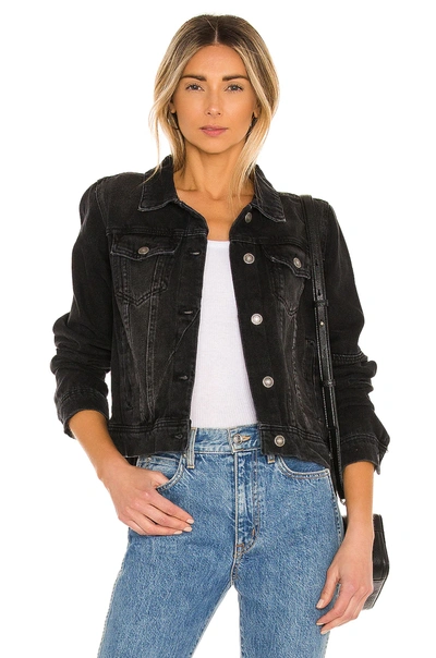 Free People Rumors Denim Jacket In Black