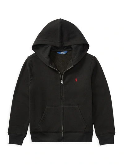 Polo Ralph Lauren Kids' Logo-embroidered Cotton Jacket In Black