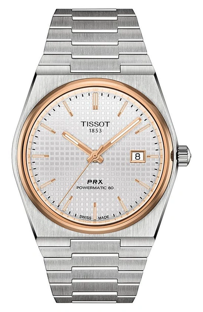 Tissot T-classic Prx Powermatic 80 Automatic Mens Watch T137.407.21.031.00 In White