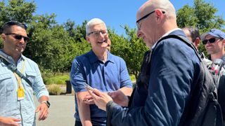 Tim Cook and Lance Ulanoff