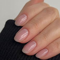 Sheer pink manicure