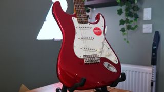 A Squier Classic Vibe 60s Stratocaster electric guitar