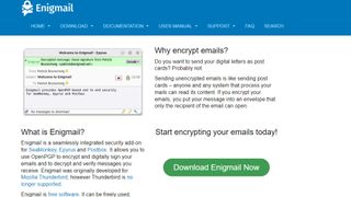 Website screenshot for Enigmail