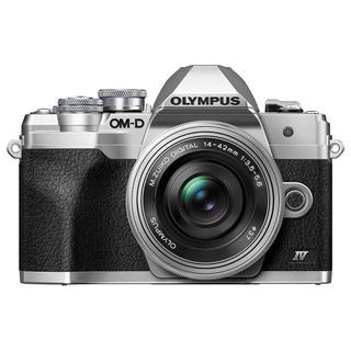 Olympus OM-D E-M10 Mark IV on a white background