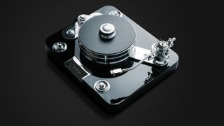 Pro-Ject Signature 12.2 turntable on a black background