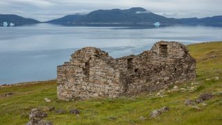 Photo of a Hvalsey viking settlement church.