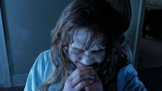 Linda Blair as Regan MacNeil during the best horror movie of all time, The Exorcist.