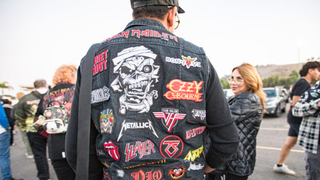 Fans of Iron Maiden line up to purchase merchandise during opening night of the U.S. leg of The Future Past World Tour 2024 at North Island Credit Union Amphitheatre on October 04, 2024 in Chula Vista, California. 