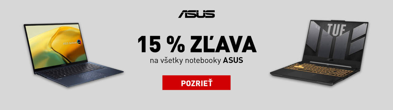 Asus 15% na notebooky