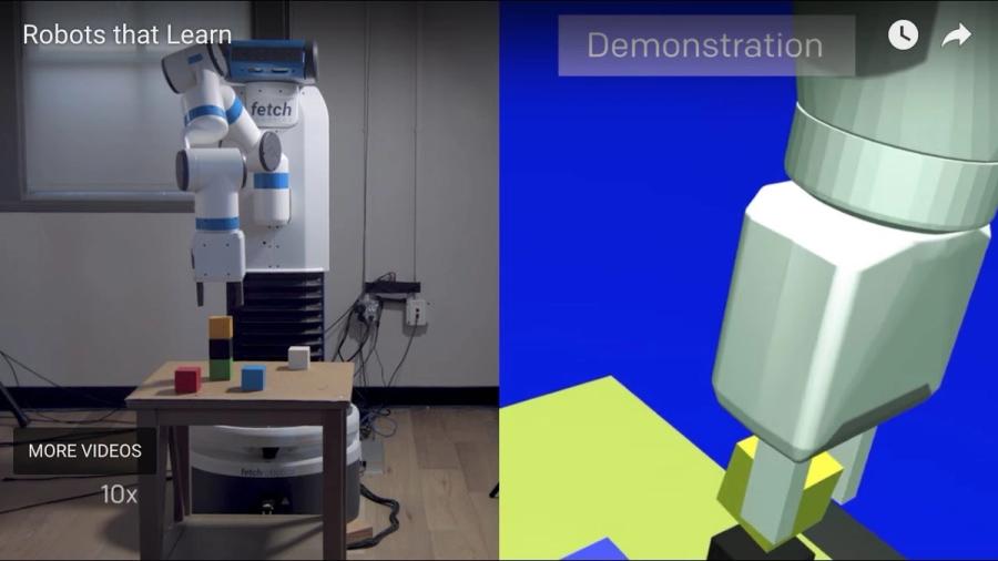 Fetch robots at OpenAI, a research lab backed by Elon Musk.