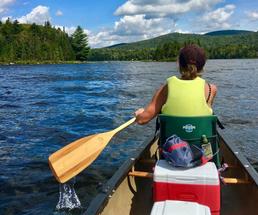 woman paddling