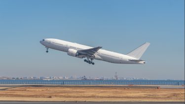 Aeroplane taking off from runway