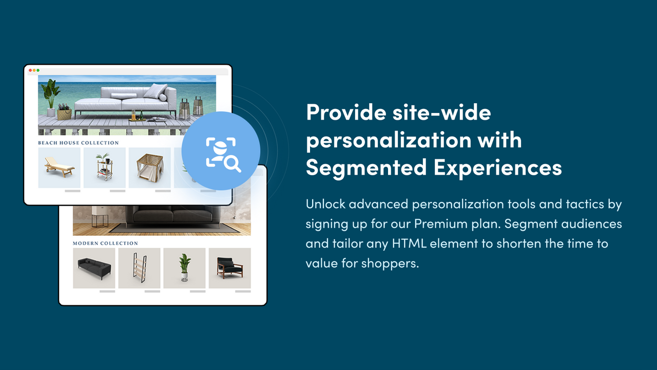 Site-wide personalization with segmented experiences