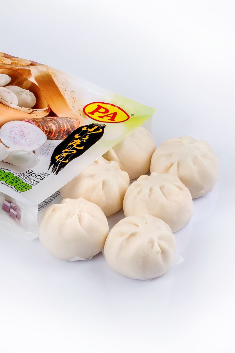 Products-steamed-bun-mini-steamed-bun-taro-yam-product-with-packaging