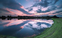 Lake at dusk wallpaper 1920x1080 jpg