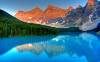 Beautiful rusty mountains by Moraine Lake, Canada wallpaper 2560x1600 jpg