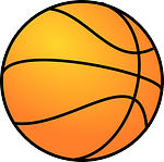 basketball, orange, round