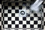 sink, kitchen, checkered